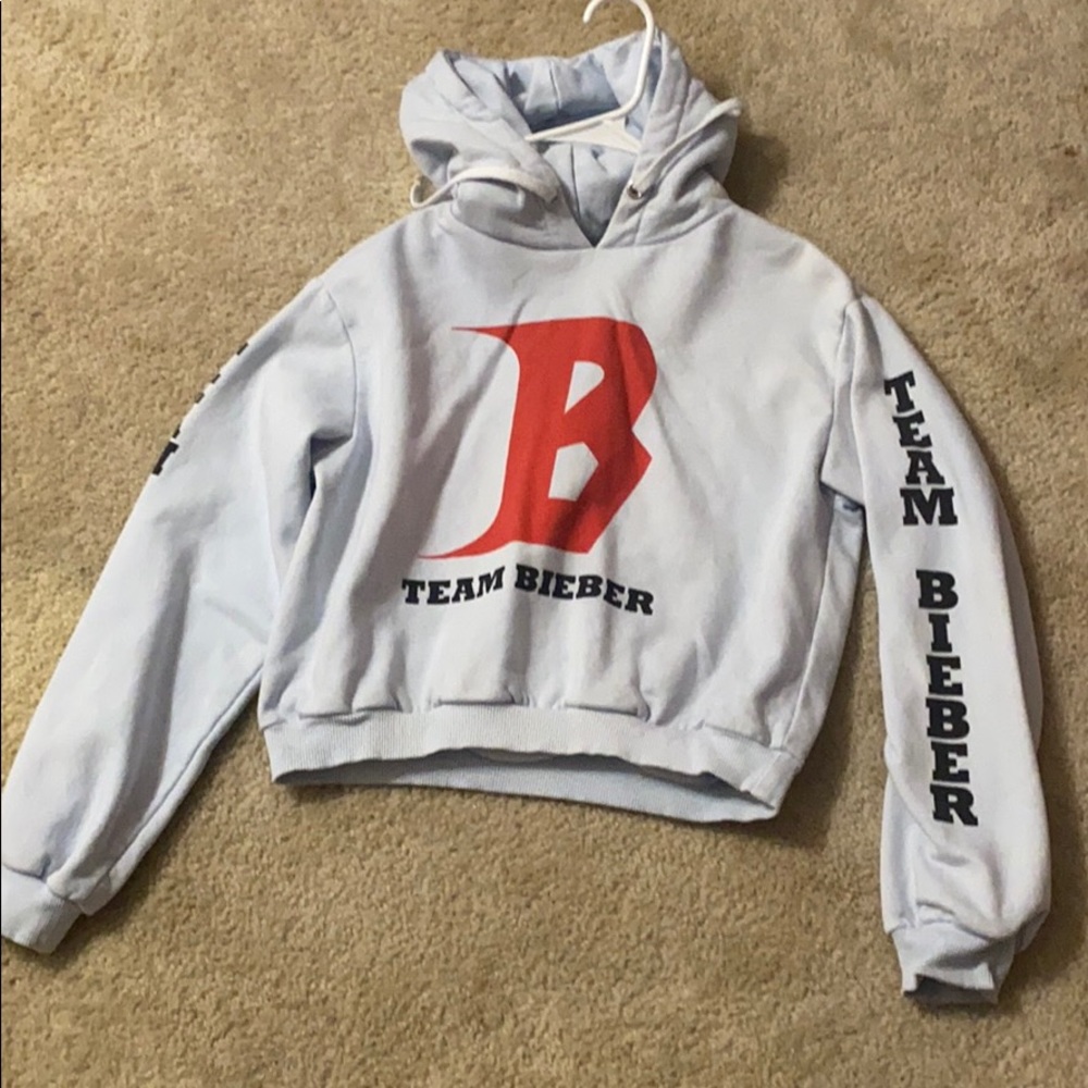 Justin Bieber crop top hoodie